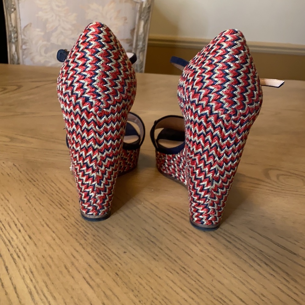 ❤️ Authentic Gucci Blue Suede Horsebit Espadrille Wedge Heels - Picture 11 of 11